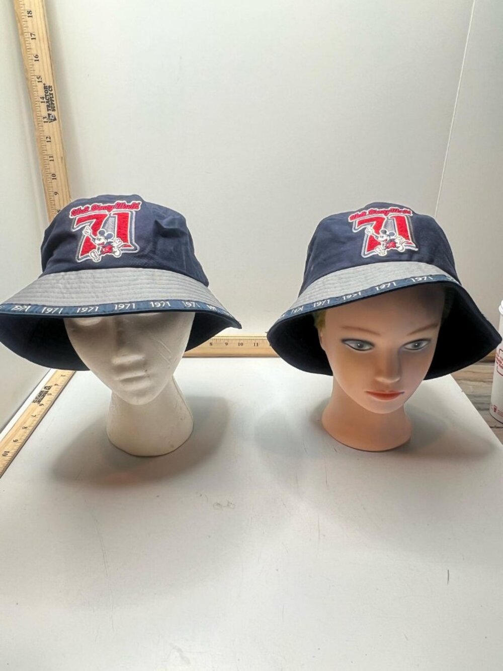Disney Parks Walt Disney World Mickey Mouse Bucket Cowbot Hats Boys Embroidered